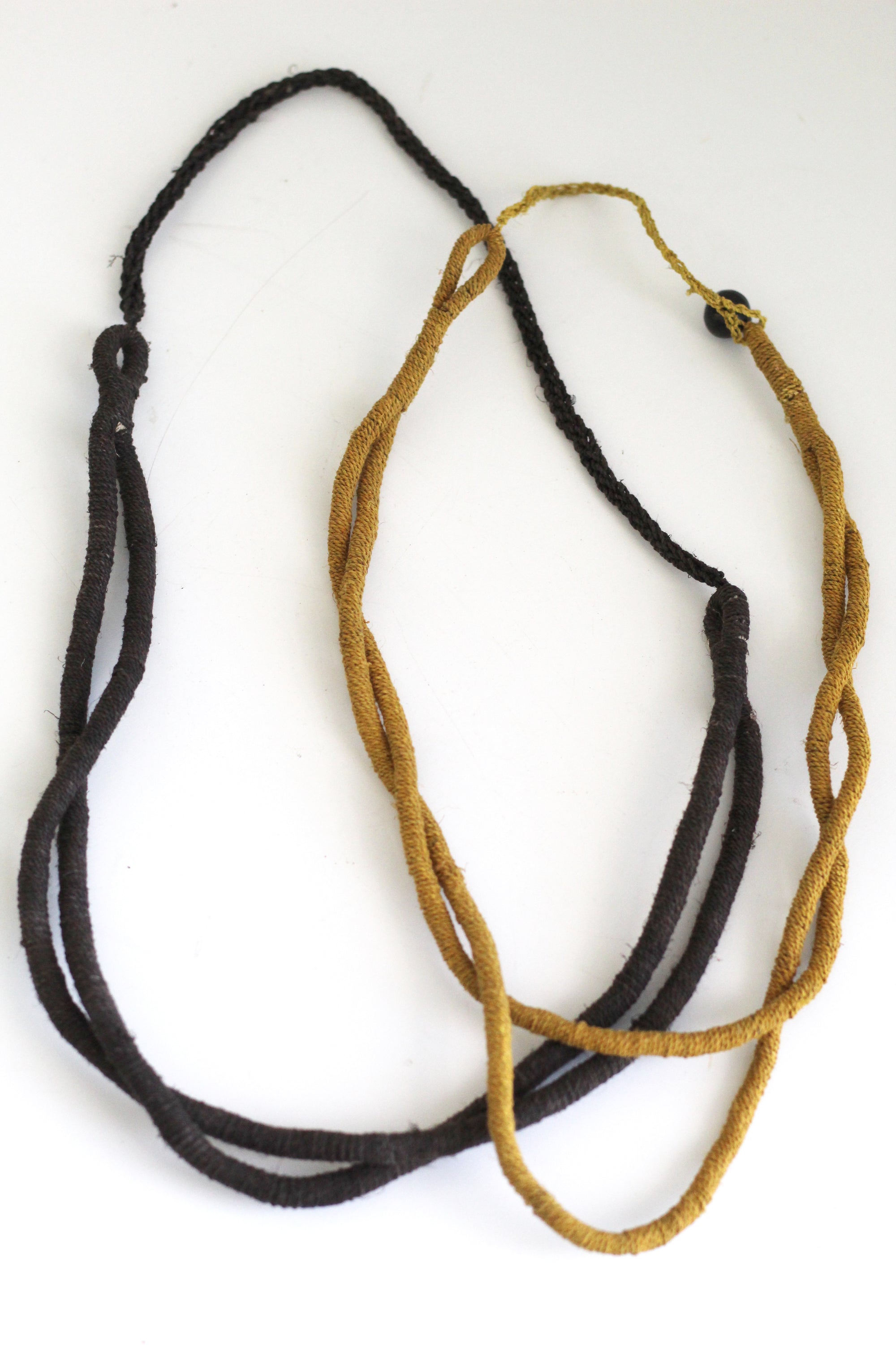 Necklace #078 Black, handwoven chaguar by Wichi artisans, Argentina