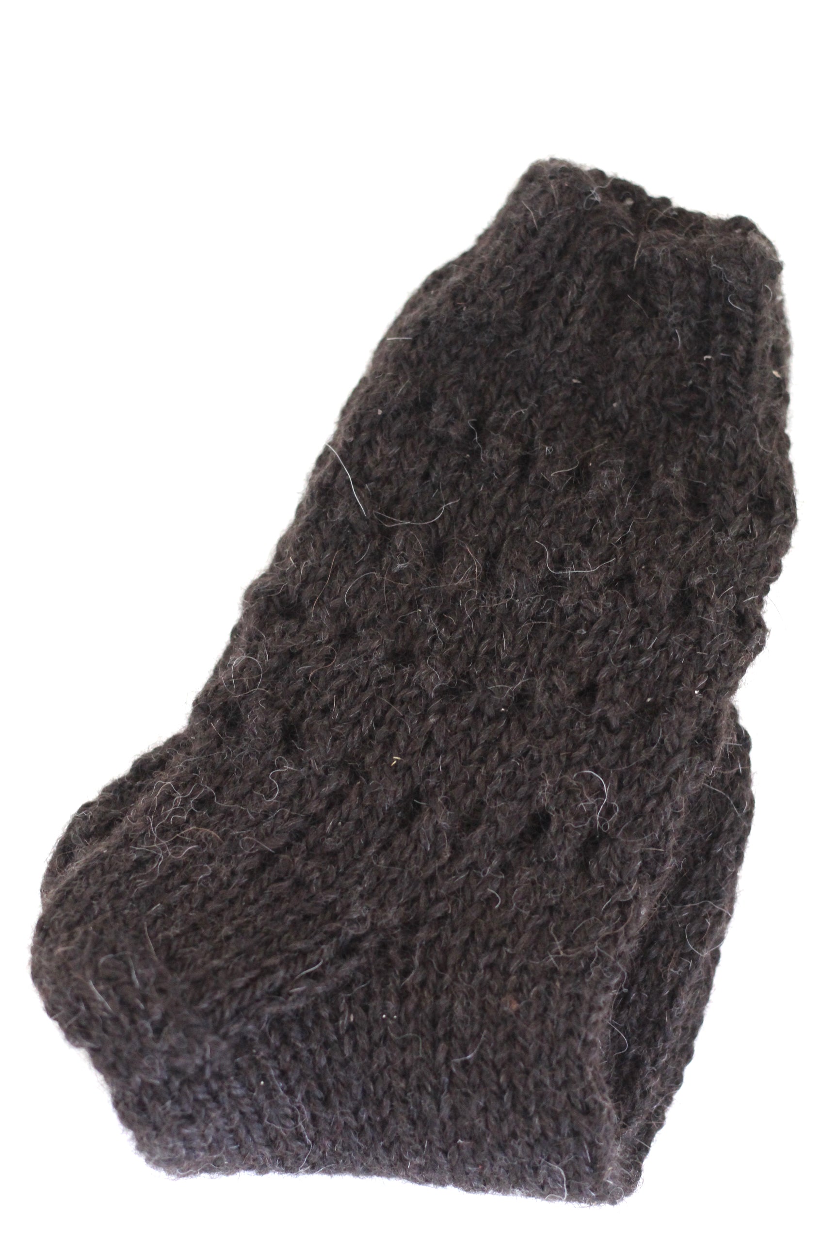 Hand Knitted Socks Black, llama wool, Argentina