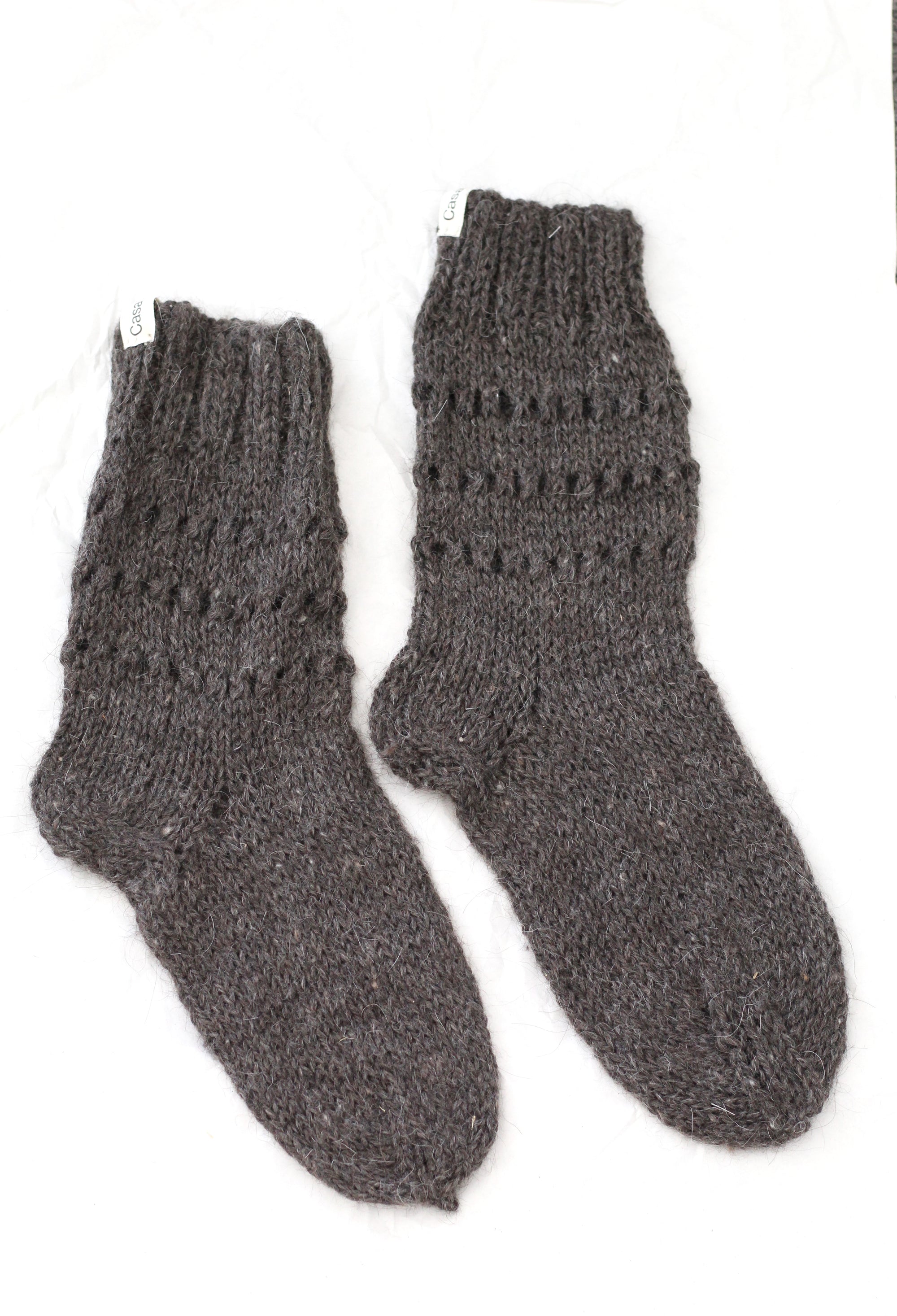 llama wool hand knitted socks