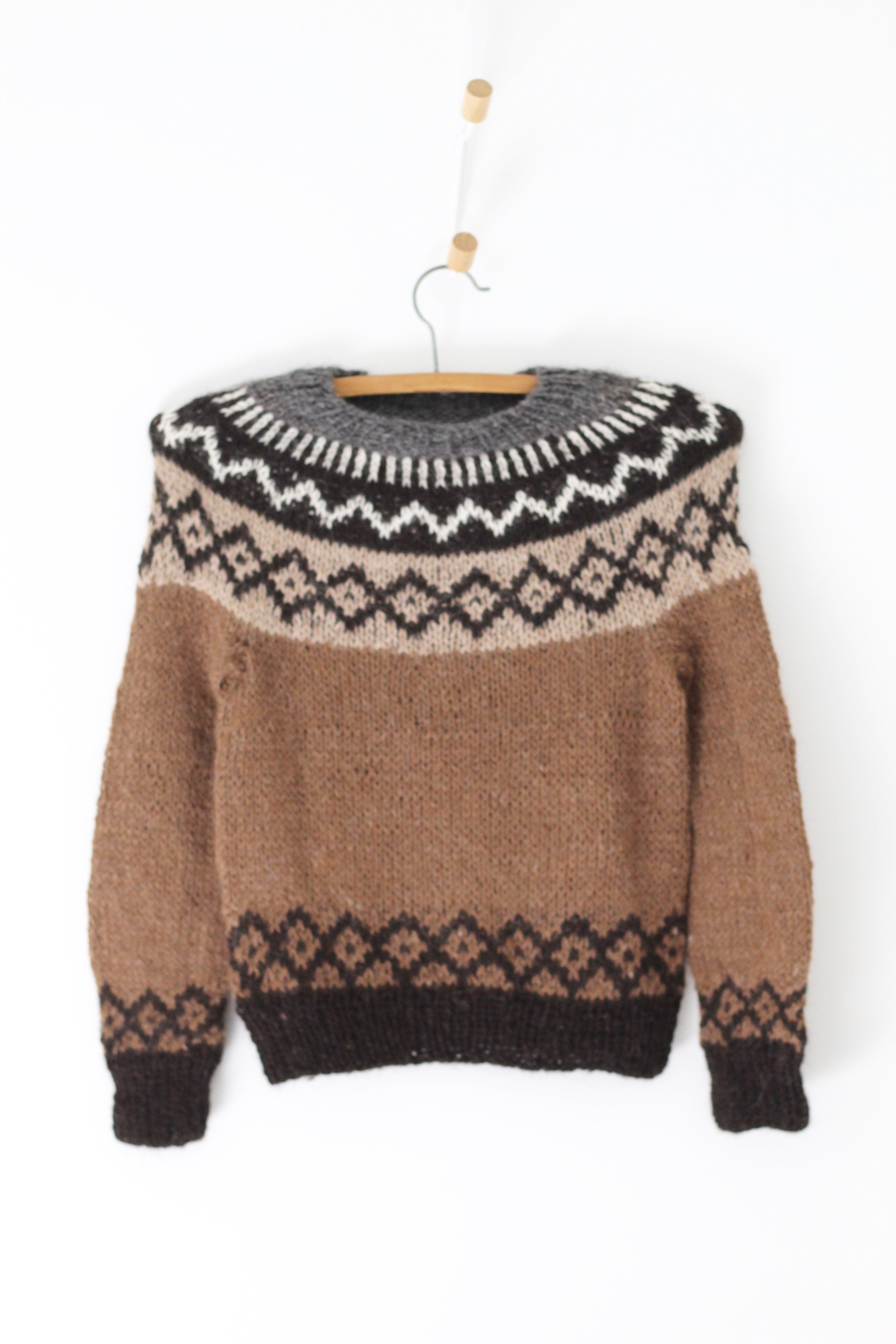 Hand Knitted Brown Andino Sweater - Casapacha