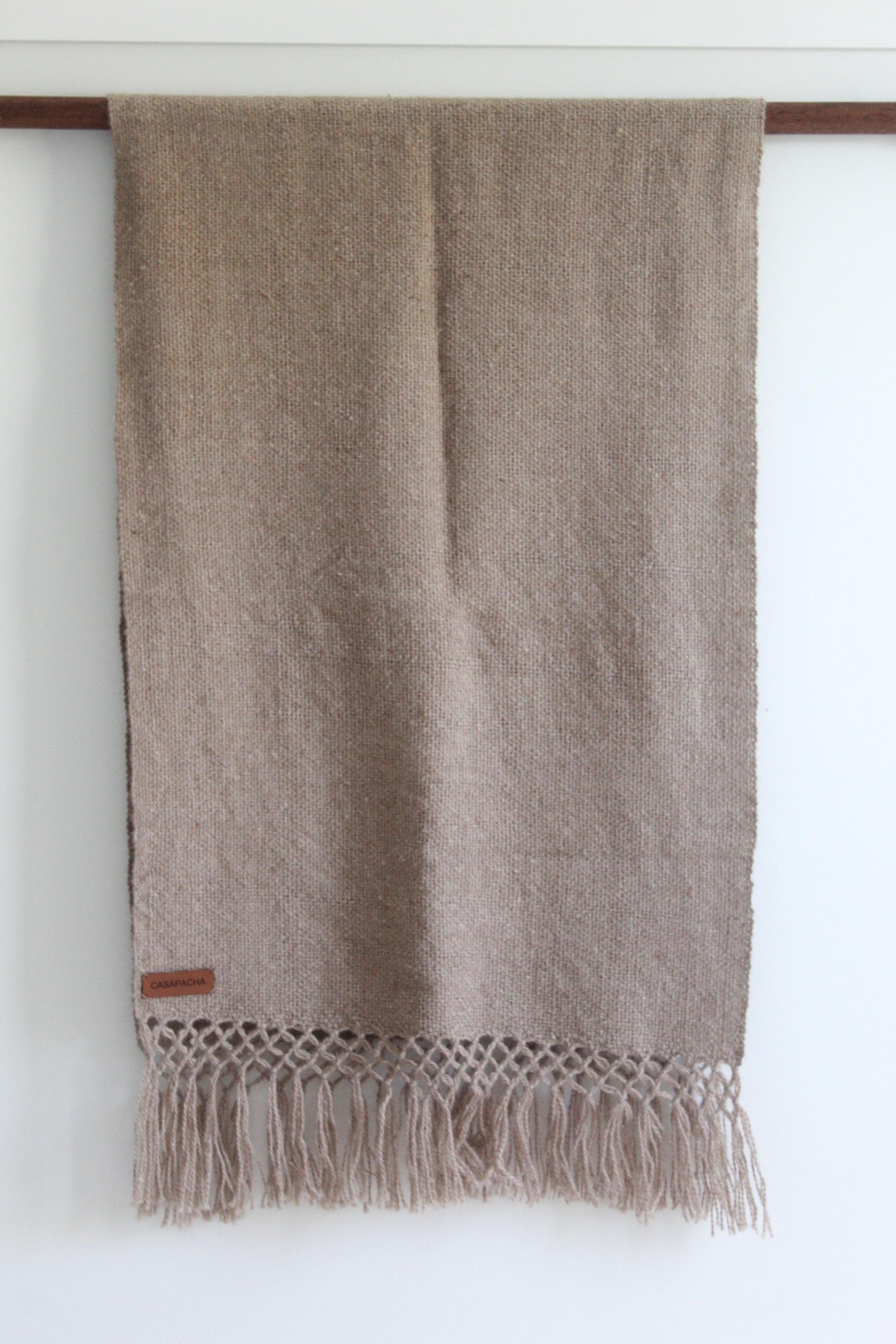 Llama Wool Oversized Scarf | Latte - Casapacha