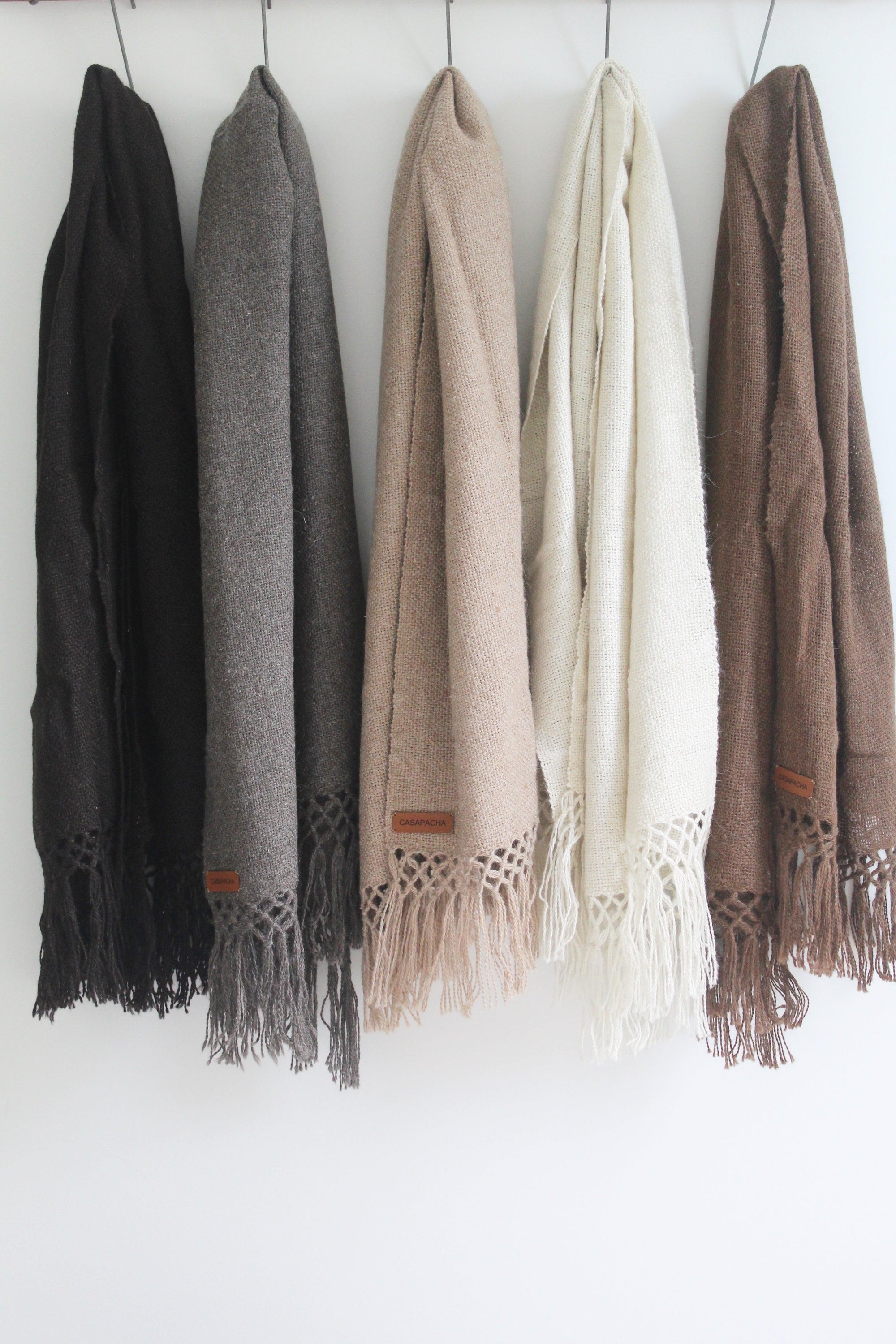 Llama Wool Oversized Scarf | Latte - Casapacha