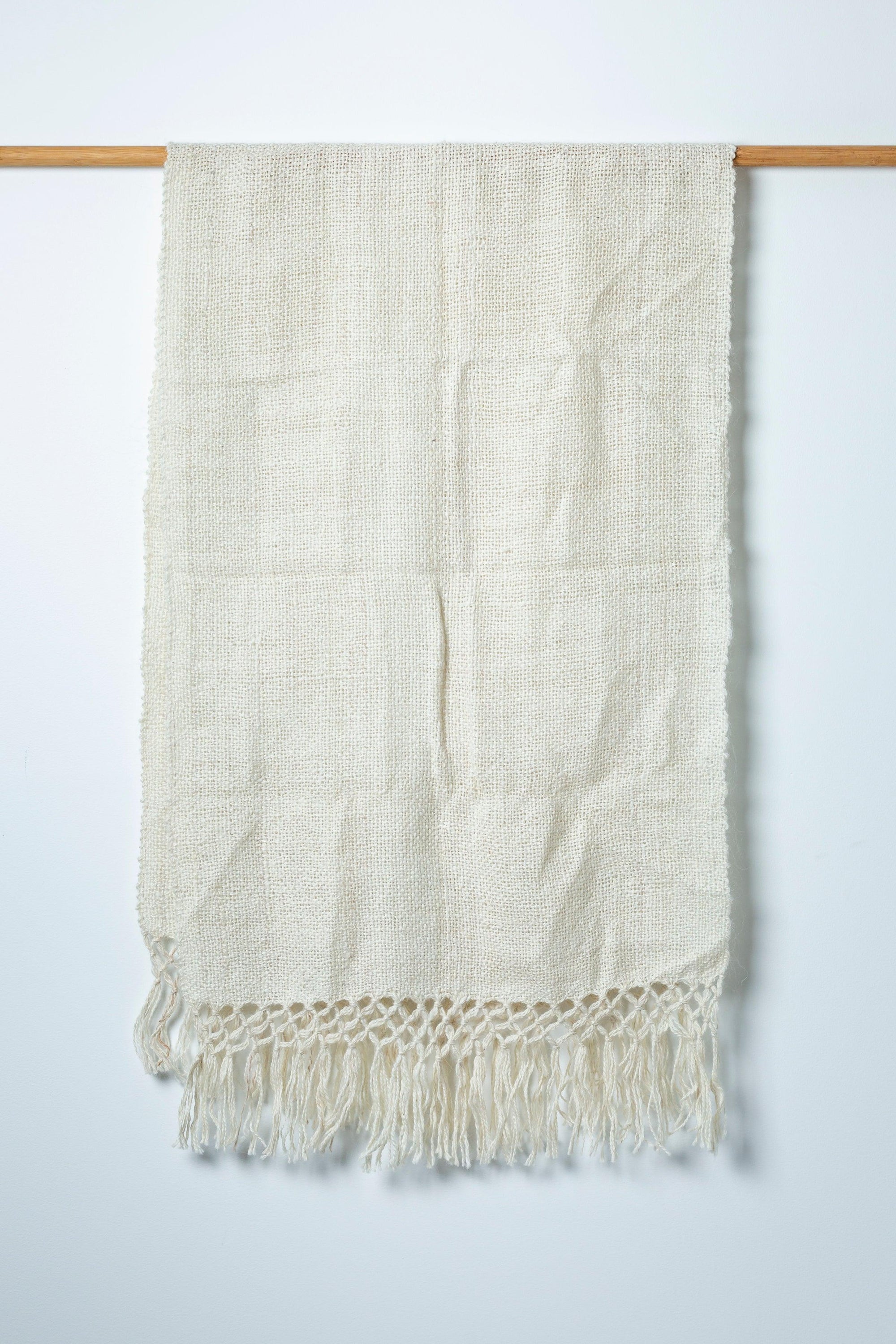 Llama Wool Oversized Scarf | Natural - Casapacha