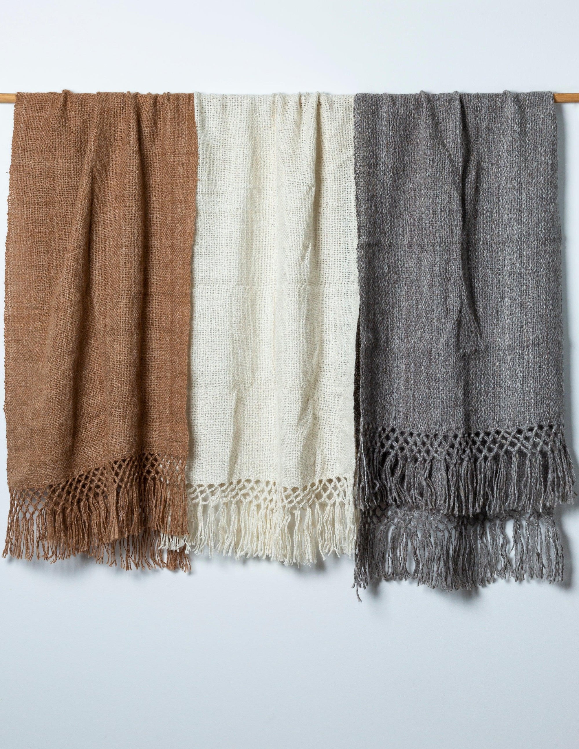 Llama Wool Oversized Scarf | Natural - Casapacha