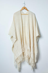 Llama Wool Poncho | Natural - Casapacha