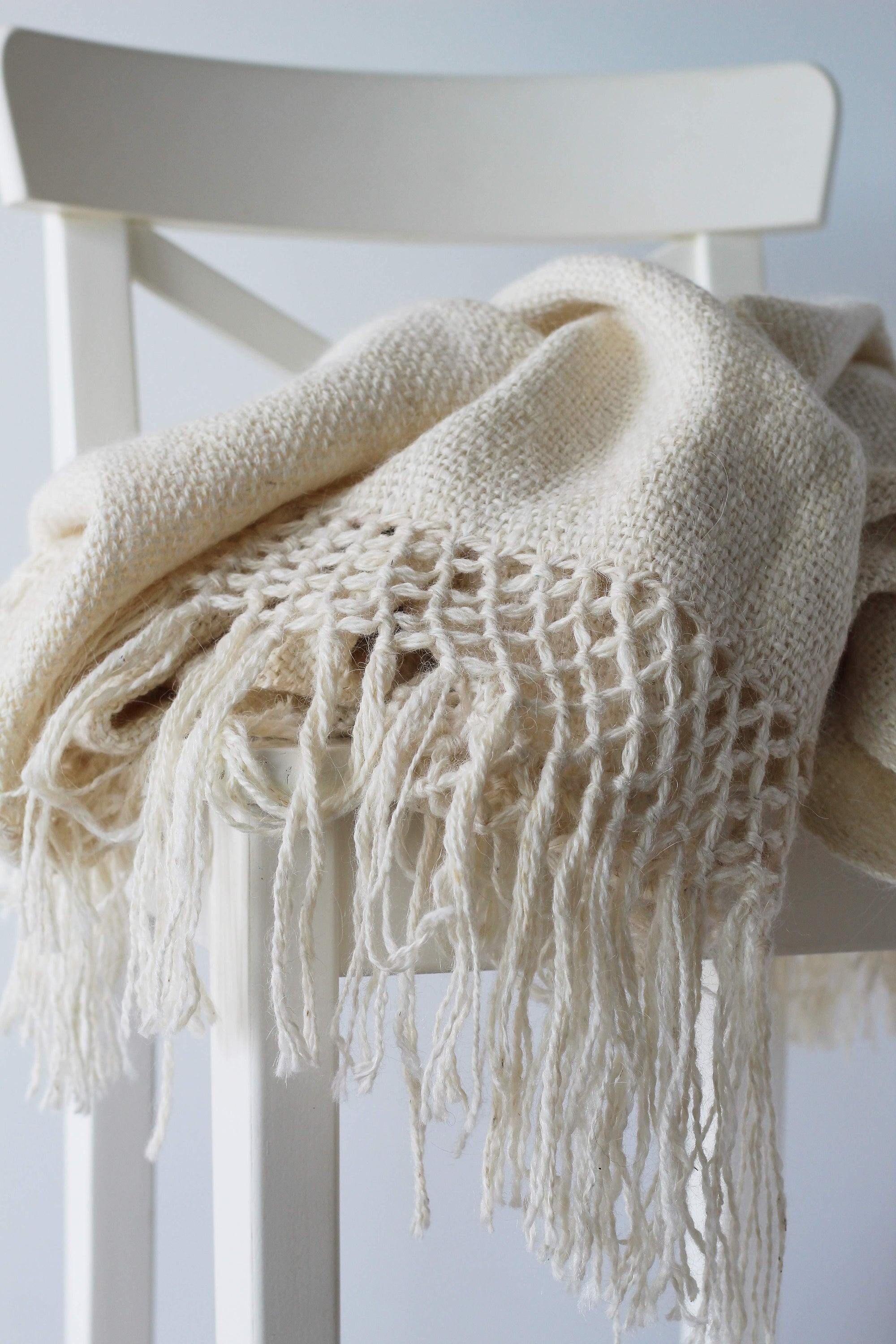 Llama Wool Throw | Natural - Casapacha